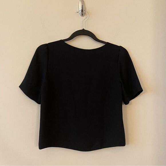 Aritzia-Babaton Black Randy Blouse (Size:XS) - Picture 3 of 10